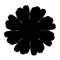 marigold flower minimalist silhouette vector - for nature graphic design projects marigold, plant flower modern artwork.