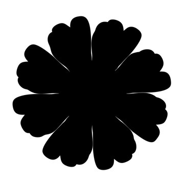 recommend clip art: marigold flower minimalist silhouette vector - for nature graphic design projects marigold, plant flower modern artwork.