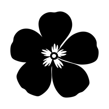 recommend clip art: pansy flower minimalist silhouette vector - for nature graphic design projects pansy, plant flower modern artwork.