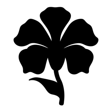 recommend clip art: petunia flower minimalist silhouette vector - for nature graphic design projects petunia, plant flower modern artwork.
