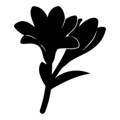 tuberose flower minimalist silhouette vector - for nature graphic design projects tuberose, plant flower modern artwork.