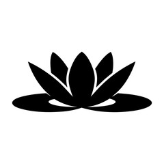 water lily flower minimalist silhouette vector - for nature graphic design projects water lily, plant flower modern artwork.