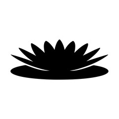 water lily flower minimalist silhouette vector - for nature graphic design projects water lily, plant flower modern artwork.