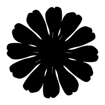recommend clip art: zinnia flower minimalist silhouette vector - for nature graphic design projects zinnia, plant flower modern artwork.
