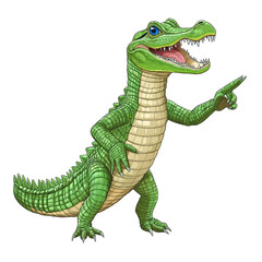 Obraz premium cartoon crocodile