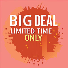 Fototapeta premium big deal offer final sale tag. Banner design template for marketing. Special offer promotion or retail. background banner modern graphic design for store shop, online store, website, landing page