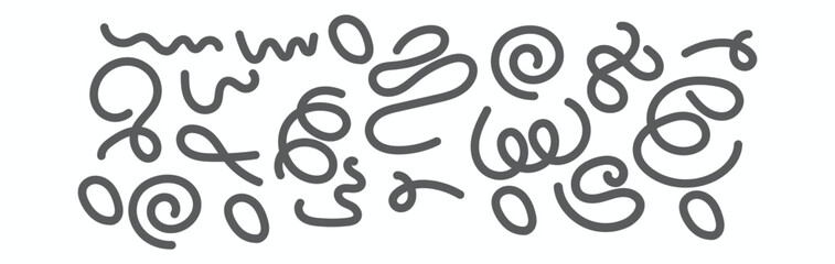 colorful line doodle seamless pattern. Creative minimalist style art background for children or trendy design 