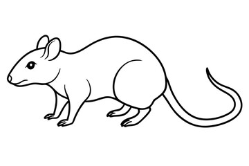 shrew line art