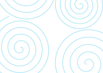 Blue spirals on a white background