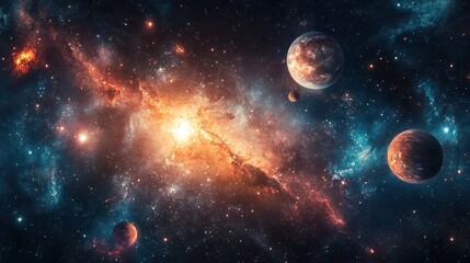 Outer space room,realistic photos clean background  