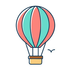 Fototapeta premium Hot Air Balloon Icon Representing Aerial Adventure and Scenic Sky Travel