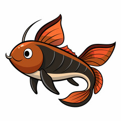 vector illustration of goldfish