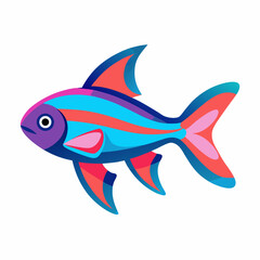 vector illustration of a fish
