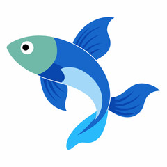 Obraz premium vector illustration of a cartoon fish