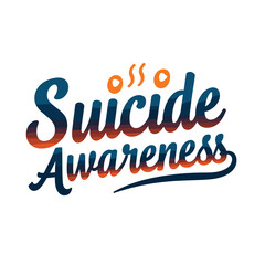 Obraz premium Suicide Awareness typography t-shirt design vector.