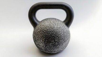 Isolated kettlebell on white background for fitness and exercise