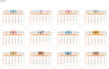 2026年_年間卓上カレンダー(トンボ入)_3