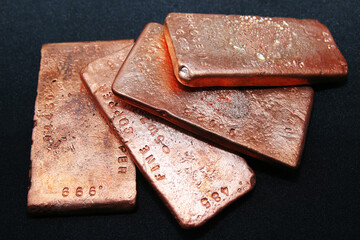 Copper bars industrial precious metal money investing
