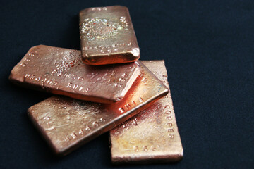 Copper bars industrial precious metal money investing
