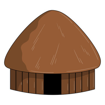 Honai Traditional House Illustration