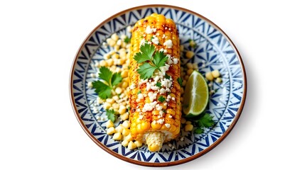 Elote Mexican Grilled Corn with Cotija Cheese and Chili Powder