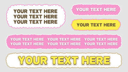 もこもこしたかわいいテロップベース