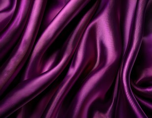 Fototapeta premium Luxurious purple silk fabric flowing gracefully in soft folds and textures.