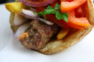 Souvlaki pita gyros Greek restaurant healthy fast food