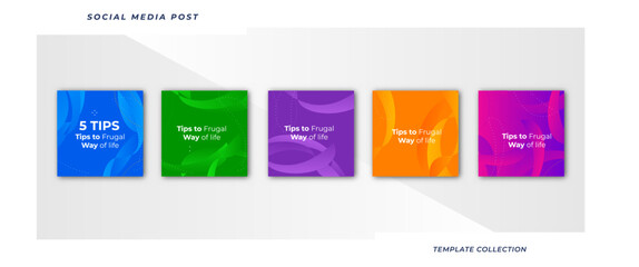 Tips for social media business marketing text here, tutorial, tips, post banner layout template background design element,	