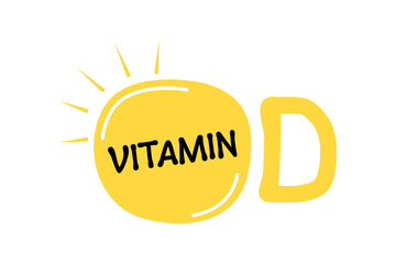 Vitamin D icon on a white background