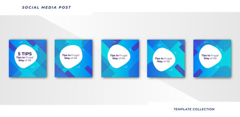 Tips for social media business marketing text here, colorful, tutorial, tips, post banner layout template background design element,