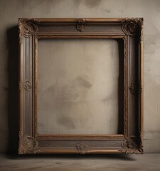Antique metal frame with aged photo, nostalgic feel ,  interior,  rustic,  texture