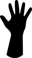 open hand gesture illustration silhouette