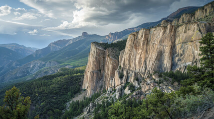 Rocky Mountain Horizon with Deep Valleys