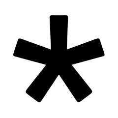 asterisk star icon vector with trendy design