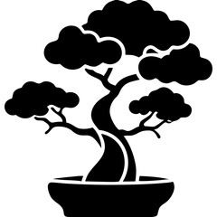 Creative details bonsai Tree icon vector illustration 
