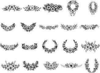 Flower Swag Svg