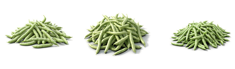 A transparent PNG set of green peas, cut out, showcasing their natural texture and emphasizing their nutritional value and versatility in cooking.

