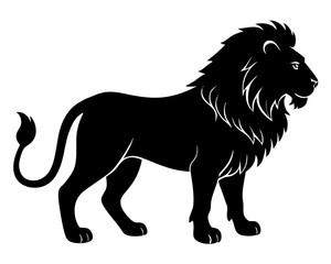 lion vector silhouette illustration isolated on white background