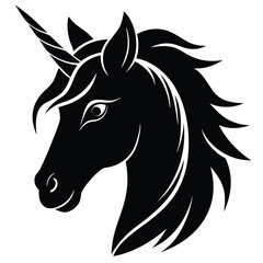 vector unicorn face design for printing