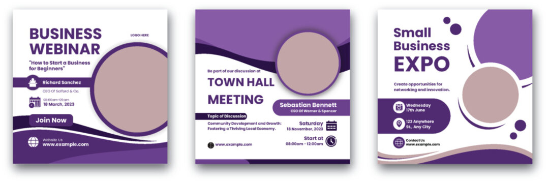 Elevate Your Expertise: Dynamic Business Webinar and Expo Promotion Banners