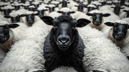 The Black Sheep In The Herd Of White Sheep