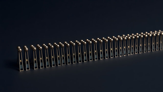 Precisely Aligned Metal Pins A Study in Parallelism and Order