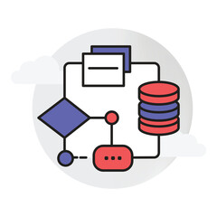 Data Preprocessing and Preparation vector Icon design