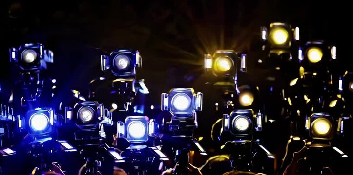 Glamorous Paparazzi Flashes. Generative AI