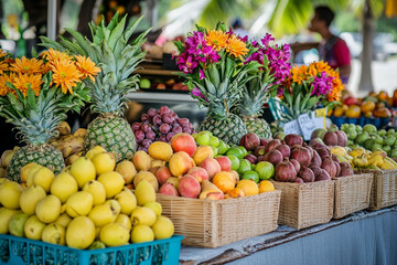 fruits and vegetables at market