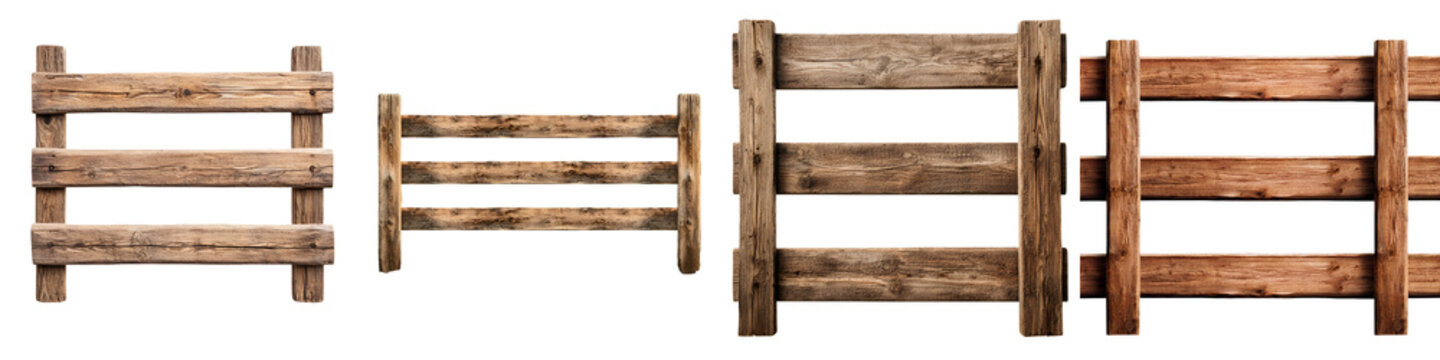 Rustic wooden fence in a western countryside setting