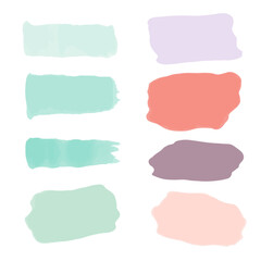 set of watercolor paint splashes
