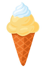 Eis Vanilleeis mit Sahne