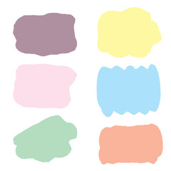 set of watercolor paint splashes